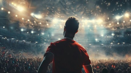 soccer player, spotlight - Powered by Adobe