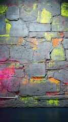Fototapeta premium b'Colorful graffiti on a brick wall'