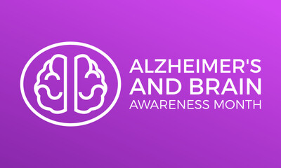 Alzheimer's and Brain awareness month health awareness vector illustration. Disease prevention vector template for banner, card, background.
