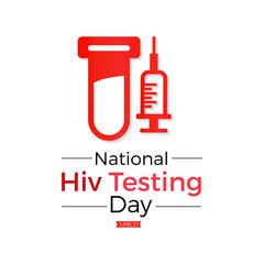 National HIV Testing Day health awareness vector illustration. Disease prevention vector template for banner, card, background.