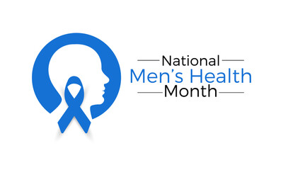 National Men’s Health Month health awareness vector illustration. Disease prevention vector template for banner, card, background.