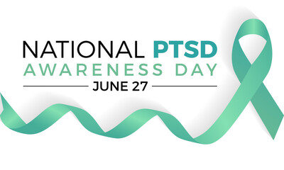 National PTSD Awareness Day health awareness vector illustration. Disease prevention vector template for banner, card, background.