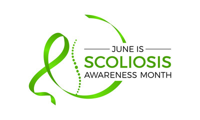 Scoliosis Awareness Month health awareness vector illustration. Disease prevention vector template for banner, card, background.