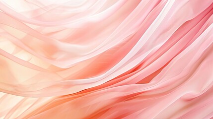 An exquisite luxury background in a soft pale coral hue with a delicate peachy pink shade featuring a charming color gradient whimsical blurred lines and stripes suggesting a sense of drape