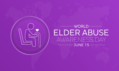 World Elder Abuse Awareness Day health awareness vector illustration. Disease prevention vector template for banner, card, background.
