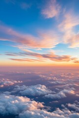 b'above the clouds during sunset'