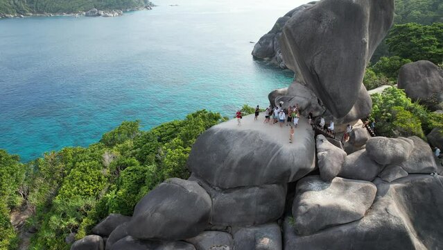 Aerial view of Similan island in Phang Nga, Thailand