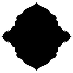 Elegant Visual Illustrations: Iconic Label Emblem Shapes in Turkish, Iranian, Arabic Styles for Eid Banners