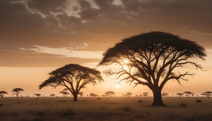 Fototapeta na wymiar sunset in continent