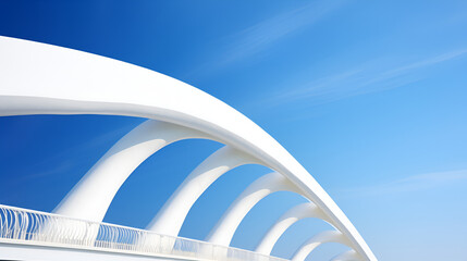 Exploring the Modernist Essence of Garbatella Bridge in Rome cityscape blue sky background
