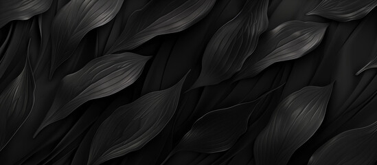 Abstract black floral pattern background