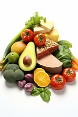 b'A variety of healthy foods including fruits, vegetables, and grains'