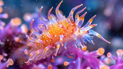 b'Underwater world of a colorful sea anemone' - obrazy, fototapety, plakaty