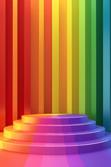 Rainbow Background for a Photograph Suitable for Childrens parties, Pride Parties  or Colorful Dances