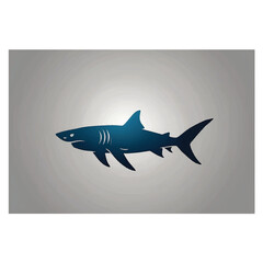 shark silhouette logo icon design vector