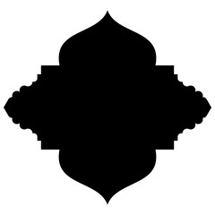 Islamic Label Emblem Shape Glyph Pictogram symbol visual illustration Exquisite Label Emblem Shapes: Turkish, Iranian & Arabic Traditional Glyphs for Ramadan & Eid Banners