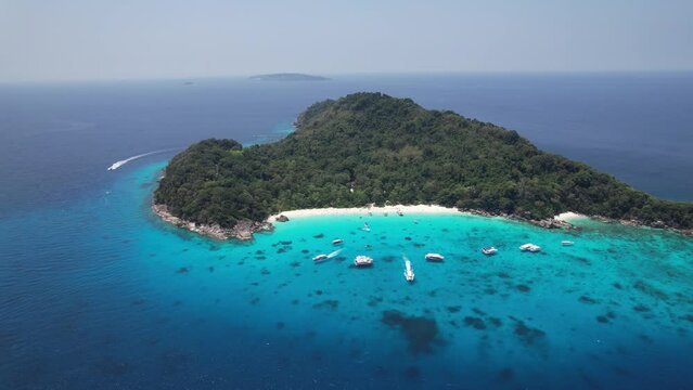 Aerial view of Similan island in Phang Nga, Thailand