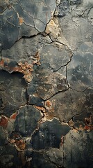 b'weathered rusty cracked concrete wall texture background'