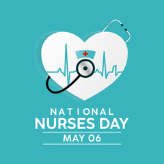 International Nurses Day health awareness vector illustration. Disease prevention vector template for banner, card, background.
