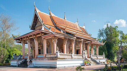Obraz premium Ancient Style Tample Exterior ,Hindu Tample, Prayer hall
