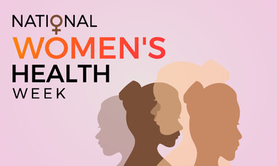 National Women's Health Week health awareness vector illustration. Disease prevention vector template for banner, card, background.