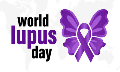 World Lupus Day health awareness vector illustration. Disease prevention vector template for banner, card, background.