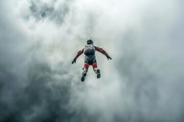 Free fall extreme action sky man skydiving recreation adventure.