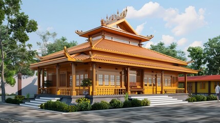 New Style Tample Exterior ,Hindu Tample, Prayer hall