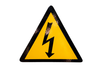 Triangle Warning sign High voltage danger. illustration Danger symbol. 