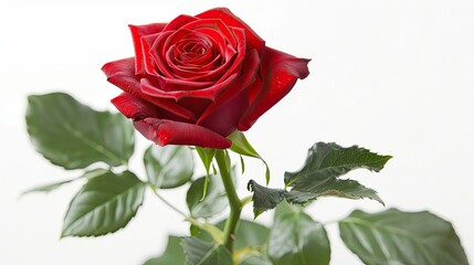 Naklejka premium A beautiful red rose to celebrate Mother s Day