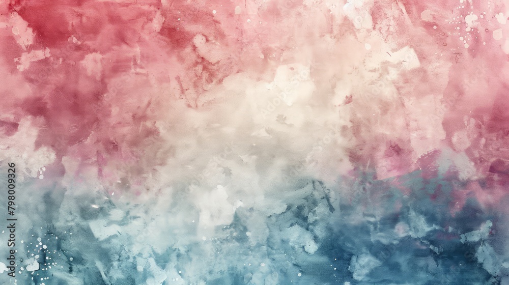 Aufkleber a colorful abstract painting with a blue and red background. the painting has a lot of texture and h