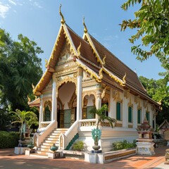 Obraz premium Old Style Tample Exterior ,Hindu Tample, Prayer hall