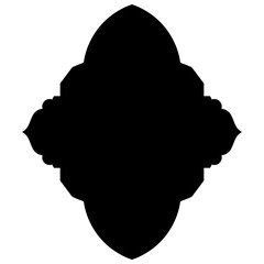 Elegant Visual Illustrations: Iconic Label Emblem Shapes in Turkish, Iranian, Arabic Styles for Eid Banners Label Emblem Shape Glyph Pictogram symbol visual illustration