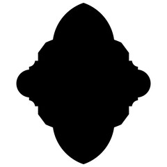 Elegant Visual Illustrations: Iconic Label Emblem Shapes in Turkish, Iranian, Arabic Styles for Eid Banners Label Emblem Shape Glyph Pictogram symbol visual illustration