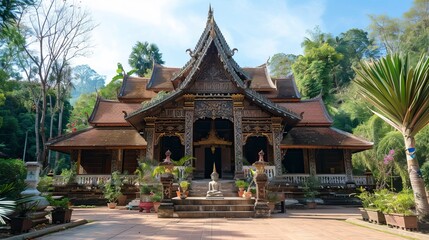 Fototapeta premium Old Style Tample Exterior ,Hindu Tample, Prayer hall
