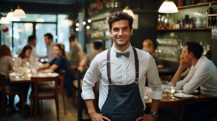 Obraz premium b'Waiter in a restaurant'