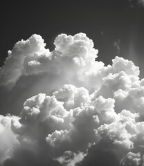 b'Black and white photo of clouds'