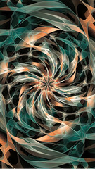 abstract kaleidoscopic pattern inspired by neural networks and synapses