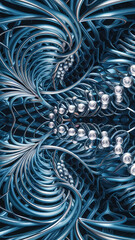 abstract kaleidoscopic pattern inspired by neural networks and synapses