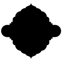 Exquisite Label Emblem Shapes: Turkish, Iranian & Arabic Traditional Glyphs for Ramadan & Eid Banners Label Emblem Shape Glyph Pictogram symbol visual illustration