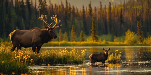 Breathtaking view of wildlife of Alaska