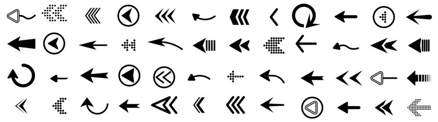 PNG, Collection of app sign elements. Big set of flat arrows isolated on white background. Collection of concept arrows for web design, mobile apps, interface and more.