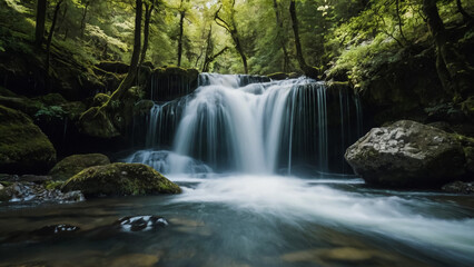 Naklejka premium Tateshina Great Falls, Chino City, Nagano Prefecture 