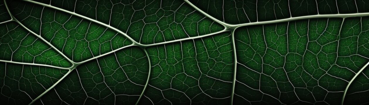 A close up image of the veins on a leaf