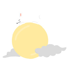 추석 한가위 설날 명절 달 토끼 보름달 대명절 우리나라 보름 달토끼 구름 © nusoi
