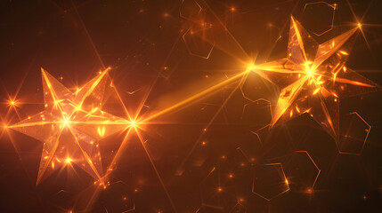 Two stars. one on the left and another on the right