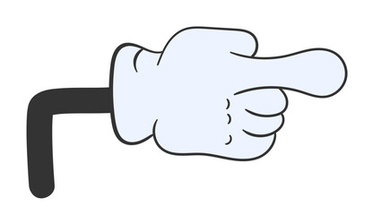 PNG, Cartoon gloved arm on white background in hand drawn style. Comic hands in gloves, retro doodle arms with different gestures icons set. Gesture hand finger count, thumb gesturing. Vector illustra