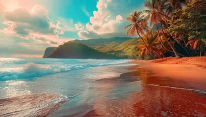 Fotobehang Una imagen paradisiaca, de una isla que parece sacada del caribe © patypixie