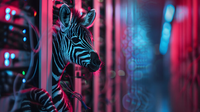 Winsome baby zebra neophyte network engineer 