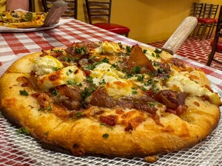 Gourmet Pizza in a restaurant